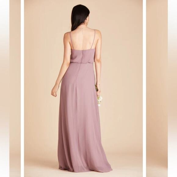 Birdy Grey Gwennie Chiffon Long Maxi Bridesmaid Dress Dark Mauve XS New - Picture 3 of 16